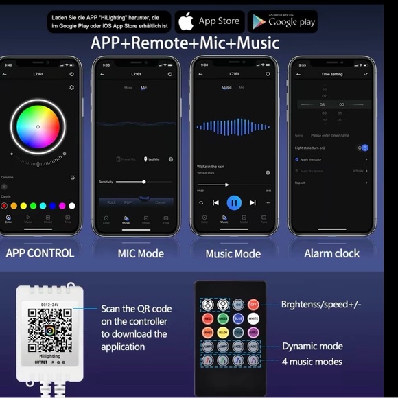 100FT LED Strip Lights with Remote - Picture 4 of 8